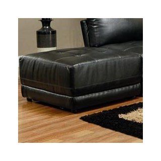 Leather Ottoman   Black Leather Ottoman   upholstered ottoman; large ottoman; square ottoman   Black Bonded Leather : Everything Else