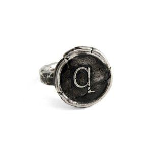 Pennyroyal Studio Sterling Silver Initial Ring Letter Q Pennyroyal Studio Jewelry