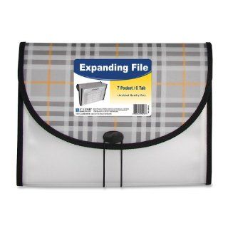C Line 7 Pocket Expanding File, Includes Tabs, Letter Size, 1 Expanding File, Plaid Design (58012)  Expanding File Jackets And Pockets 