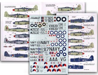 Hawker Sea Fury FB.11 / FB.50: FAA, RAN, RCN, Dutch (1/72 decals, XtraDecal 72074): Toys & Games