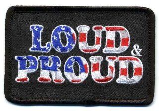 Embroidered Iron On Patch   Load & Proud USA American Flag Style 3.5" x 2.25" Patch: Health & Personal Care
