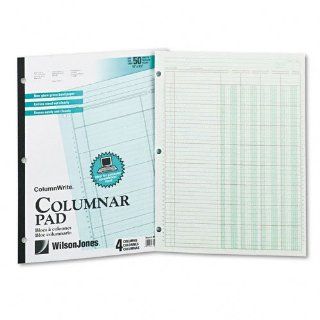Accounting Pad, Four Eight Unit Columns, Two sided, Letter, 50 Sheet Pad: Everything Else
