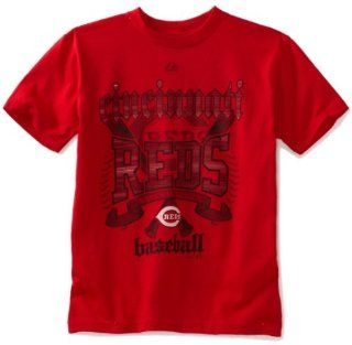 MLB Boys' Cincinnati Reds Fueled By Pride Short Sleeve Basic Tee (Athletic Red, Large) : Sports Fan T Shirts : Sports & Outdoors