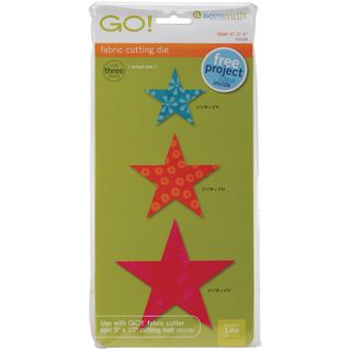 GO! Fabric Cutting Dies Star 2in, 3in & 4in Accuquilt Other Tools