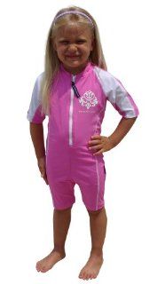 Sun Protective UV Swimsuit   Pink Sunsuit   UPF/SPF Protection   Baby & Toddler Girls  12 24 months : Baby