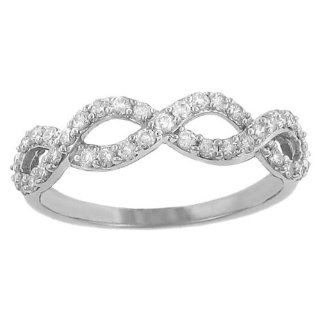 Ladies Infinity Design Diamond Band: Rings: Jewelry