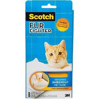 3M Scotch FurFighter Cat Hair Remover Refills (8 Sheets)  Pet Hair Removers 