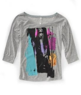 Aeropostale Juniors Woman Guitar Graphic T Shirt 052 Xs at  Womens Clothing store
