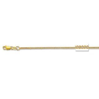 14K 18" Yellow Gold 1.5mm Polish Diamond Cut Gourmette Chain With Lobster Clasp: Jewelry