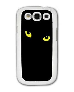 Black Cat Eyes   Samsung Galaxy S3 Cover, Cell Phone Case   White: Cell Phones & Accessories