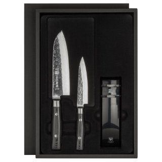 Yaxell Zen Santoku Knife 3 Piece Gift Set: Santoku Knives: Kitchen & Dining