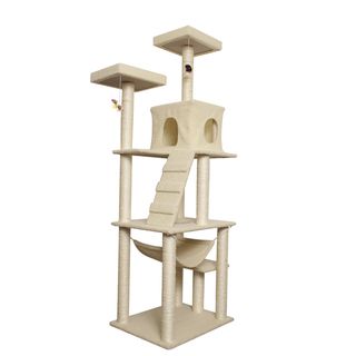 OxGord Beige 72 inch Cat Tree Oxgord Cat Furniture