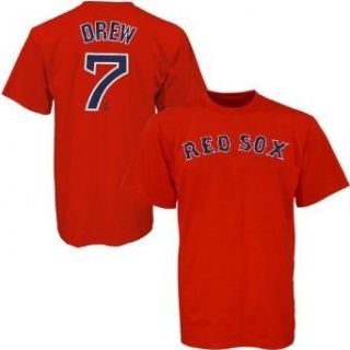 JD Drew #7 Boston Red Sox Red Name and Number Adult T Shirt (X Large) : Sports Related Merchandise : Clothing