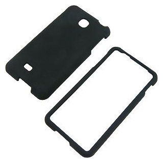 Black Rubberized Protector Case for LG Escape P870: Cell Phones & Accessories