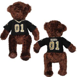 NFL New Orleans Saints Plush Mascot Bear Pillow with Saints Brown & Black  General Sporting Equipment  Sports & Outdoors