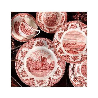 Johnson Brothers Old Britain Castles 20 Piece Dinnerware Set, Pink: Kitchen & Dining