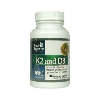 Nutri Supreme Research K2 and D3   60 Vegetarian Capsules: Health & Personal Care