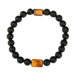 Men's Tiger Eye and Black Coral Fertility Bracelet: Jewelry Products: Jewelry