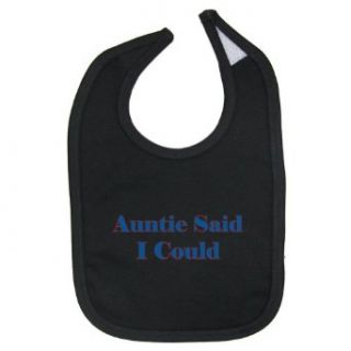 So Relative!   Auntie Said I Could   (Red & Blue)   Cotton Baby Bib (Black): Clothing