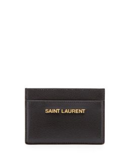 Letters Credit Card Case, Black   Saint Laurent   Black