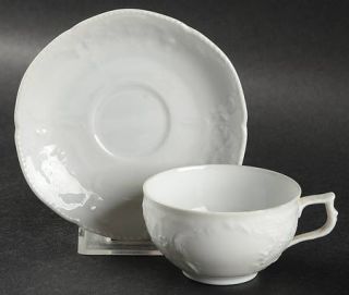 Rosenthal   Continental Sanssouci White Flat Demitasse Cup & Saucer, Fine China