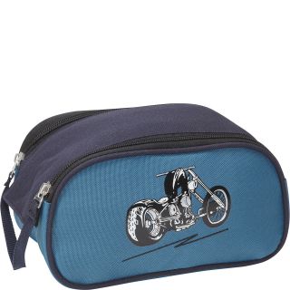 Obersee O3 Kids Toiletry and Accessory Bag   Blue Motorcycle