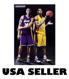 Kobe Bryant POSTER 23.5 x 34 seeing double Lakers basketball star (sent FROM USA in PVC pipe)  Prints  
