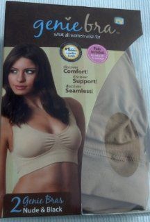 Genie Bra   As Seen On TV   (2 Pack: Nude & Black) SIZE XL/1X: Baby