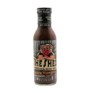 The Shed Spicy Vinegar BBQ Sauce 14 Oz (Pack of 6) : Gourmet Food : Grocery & Gourmet Food