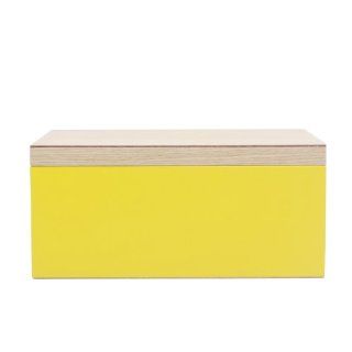 Wolf Designs Lacquer Wood Jewelry Box, Large, Yellow  