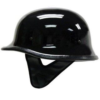 German Helmets   DOT German Motorcycle Helmet 115 Black, Small: Automotive