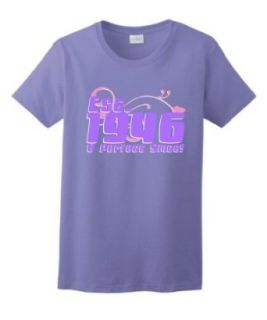 Established 1946 Perfect Since Funny Birthday Ladies T Shirt: Clothing
