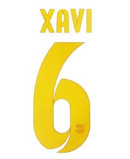 Authentic 12/13 Xavi #6 Name and Number (Barcelona Home) : Soccer Equipment Accessories : Sports & Outdoors