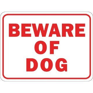 Beware of Dog, Set of 12 High Performance Vinyl, Safety Signs, Labels, Decals 7" x10": Industrial Warning Signs: Industrial & Scientific