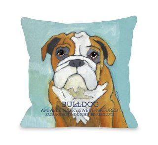 Bentin Pet Decor Bulldog 1 Pillow, 26 by 26 Inch: Pet Supplies
