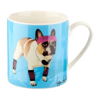 Ben de Lisi Home Blue aerobic dog printed mug