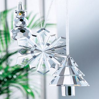 Galway Living Crystal Hanging Ornaments Set Of Three
