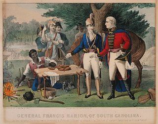1968 Currier & Ives 'General Francis Marion: The Swamp Fox' Americana Vintage Print Wall Art : Everything Else