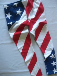 NEU HERBST 2012 LEGGINGS US FLAGGE DESIGN SCHRGE STREIFEN S M: Bekleidung