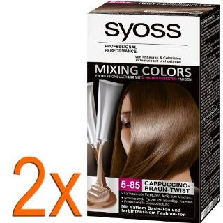 Syoss Mixing Colors 5 85 Cappuccino Braun Twist, 2er Pack (2 x 1 Stck): Drogerie & Körperpflege