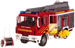 Dickie Spielzeug 203444537   Iveco Feuerwehrfahrzeug, circa 30 cm, rot/wei: Spielzeug