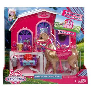 Barbie BARBIE& Her Sisters in a Pony Tale SISTERS DELUXE STABLE!