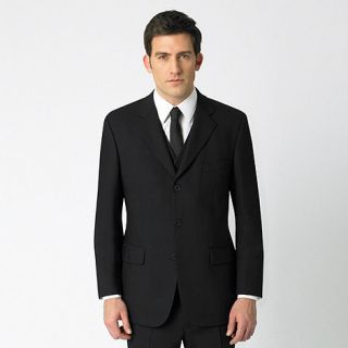 Jeff Banks Black plain single breasted three button travel suit jacket