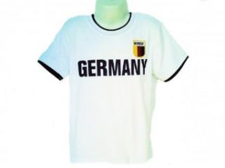 Kinder T Shirt, Baumwolle, zur EM 2012, mit Deutschland Emblem und der Aufschrift 'Germany' in der Farbe Wei: Bekleidung