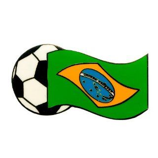 Fussball WM 2014 Brasilien Flagge Metall Button Badge Pin Anstecker 0663: Musikinstrumente