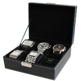 Edle Uhrenbox fr 6 Uhren Uhrenschatulle Uhrenkasten Uhrenkoffer: Küche & Haushalt
