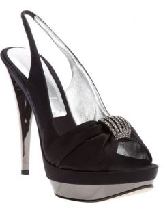 Casadei Satin Slingbacks With Strass