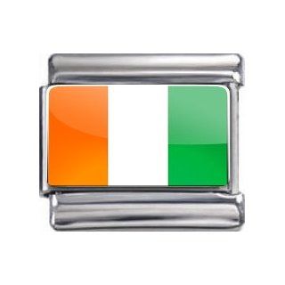 Italian Charms Elfenbeinkste Flagge als Modul, Module sind: Italian Charms by BEAD BEADS: Schmuck