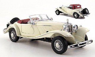 Mercedes 500 K Special Roadster, cremeweiss, 1935, Modellauto, Fertigmodell, Franklin Mint 1:24: Spielzeug
