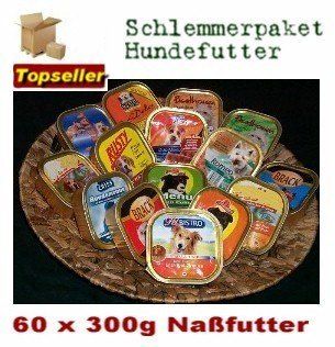 Hundefutter Schlemmerpaket 60 x 300g: Lebensmittel & Getrnke